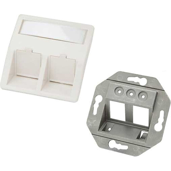 Excel Netw Keystone-Dose leer rws 2- Port, 50x50mm 100-283